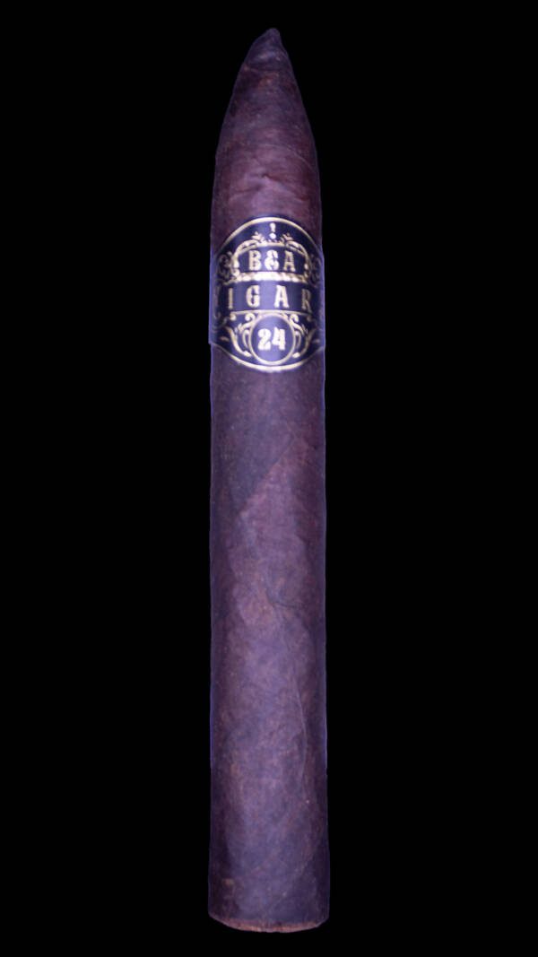 B&A Executive Torpedo Maduro cigar with San Andrés wrapper, dark chocolate, espresso, and bold spice flavor