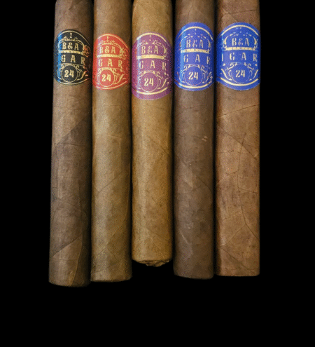 B&A Bougie Toro Sampler featuring Connecticut, Habano, Maduro, and Cameroon cigars with rich, complex flavor profiles